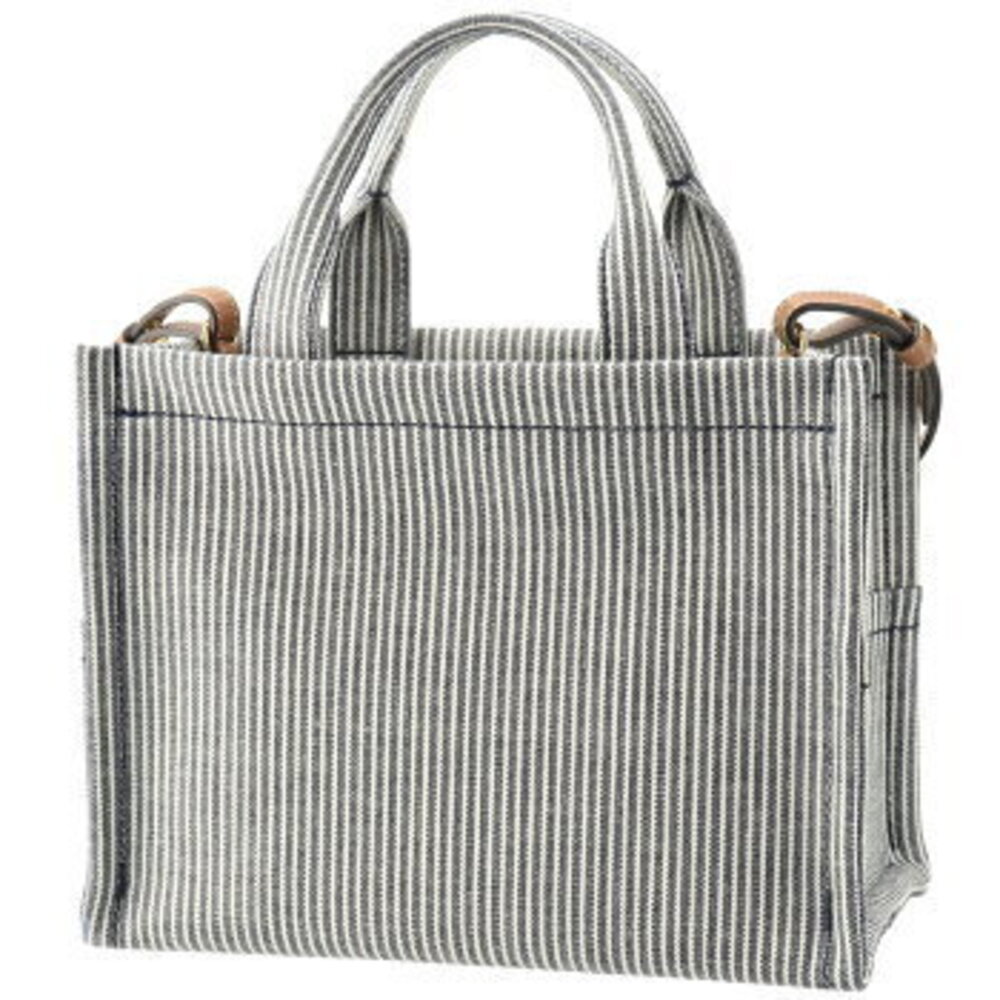 Celine Tote Bag THAIS Cabas Striped Textile Logo Shoulder - Picture 3 of 8